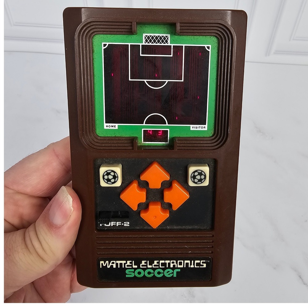 Mattel Electronics Soccer Handheld Electronic Game Brown 1978 Vintage OG Tested